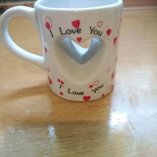 Ceramic decorative mug I love you new with unique design