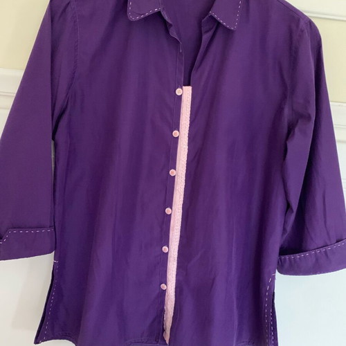 Woman shirt handmade, like new, purple, size L