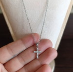 Cross necklace silver, like new condition
