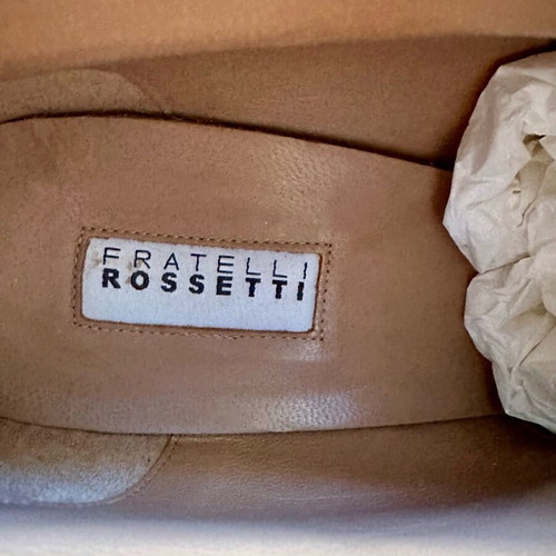 Fratelli Rossetti shoes new, taupe suede, 8cm heel