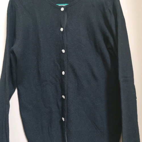 Naf Naf black lambswool cardigan like new, size XL