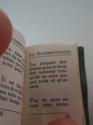 Μινιατούρα βιβλίο αποφθεγμάτων μεταχειρισμένο, Pensees&Maximes 1959 A. Kundig