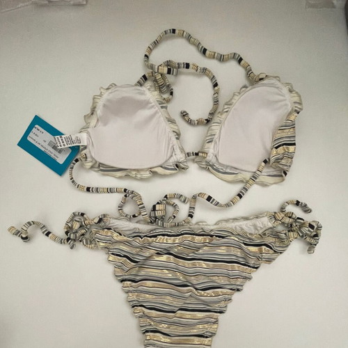 Angel Mare swimwear set new, printed with gold stripes, size S