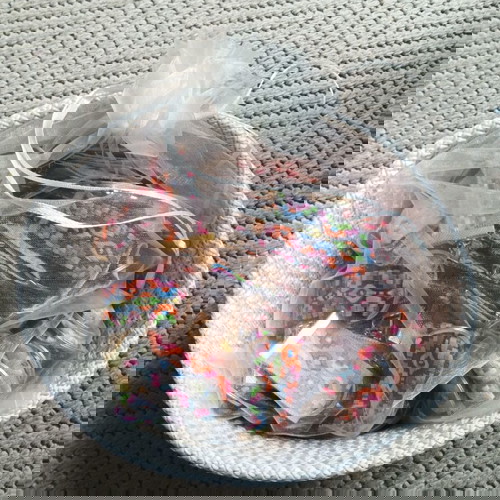 Μαρτυρικά Καινούργια Χειροποίητα Πολύχρωμα Με Κορδέλα