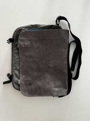 Antony Morato shoulder bag like new, leather and fabric, grey