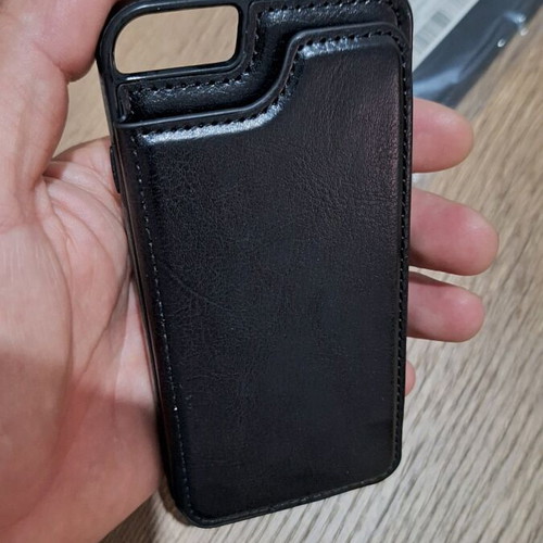 Leather case black for iPhone 6S with card slots new, 3 pcs