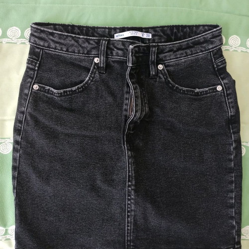 Lefties Black Denim Mini Skirt S Used