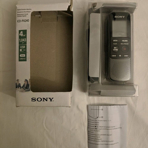 Sony ICD-PX240 digital dictation machine like new with box