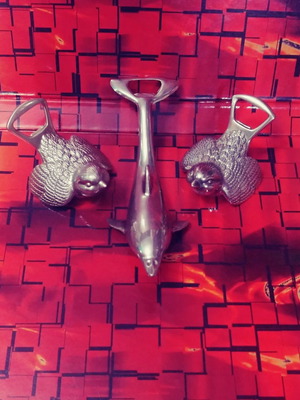 Silver-plated beer openers new, Germany 60s-70s
