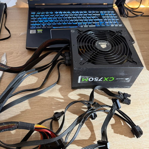 Corsair CX750M power supply, faulty, overheats and shuts down