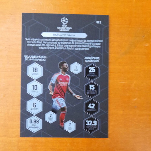 Topps card match ataxx Bukayo Saka new