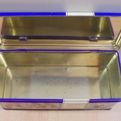 Cadbury's old metal chocolate biscuit tin used, empty