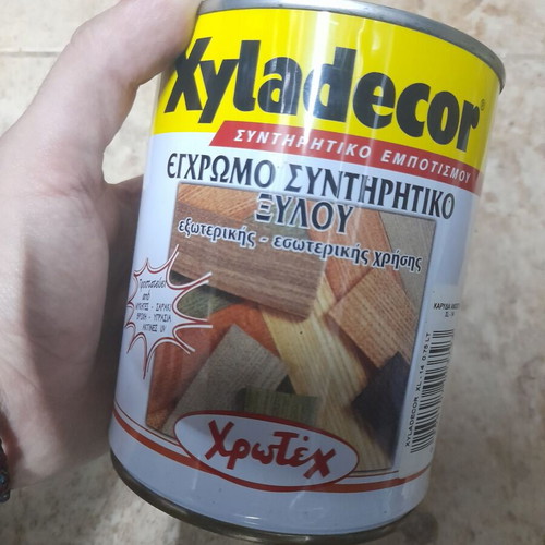 Xyladecor colored wood preservative Chrotex new, light walnut and oak