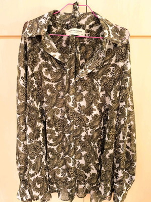 Vassia Kostara Green Paisley One Size Shirt new