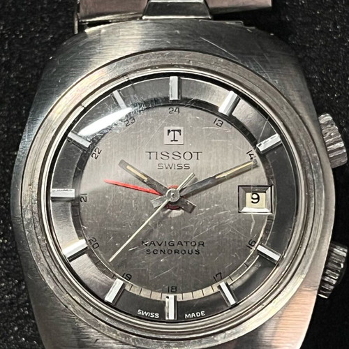Tissot Navigator Sonorous men's watch used, automatic, silver