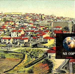 Καρτποσταλ (1917) Θεσσαλονίκη - Η παλιά πόλη και το Γεντί Κουλέ - Salonica (ιταλική έκδοση)
