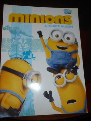 Άλμπουμ αυτοκόλλητων Minions μεταχειρισμένο, 34 από 178 χαρτάκια, άριστη κατάσταση
