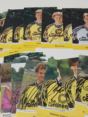 Signed Football Player Cards like new, various teams and years