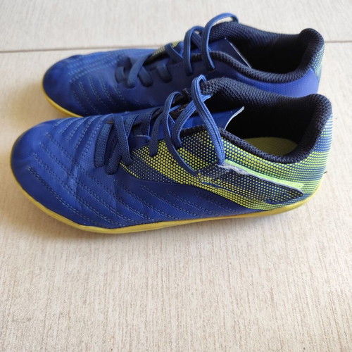 Kipsta kids football shoes used, size 32, blue and yellow