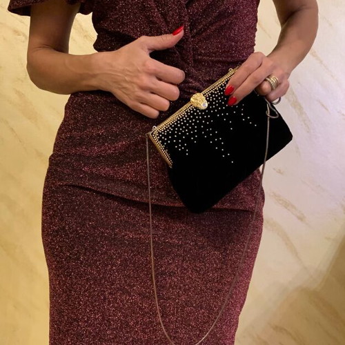 Guess dress new in marsala color with lurex, size M