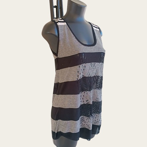 Toi&Moi striped blouse black and grey, size S, used