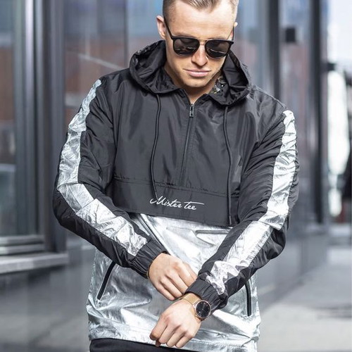 Mister Tee Reflective Windbreaker new, silver, sizes S M XL