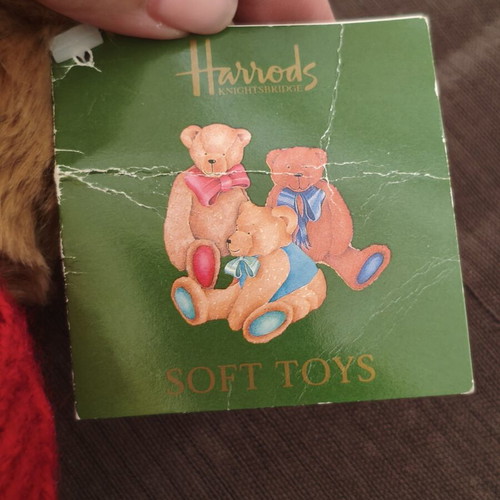 Harrods Knightsbridge teddy bear with Union Jack sweater like new