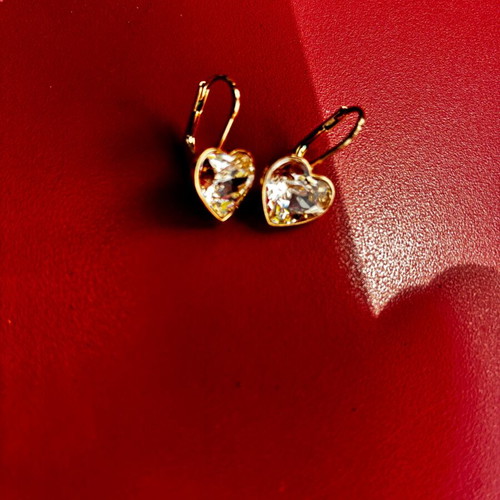 Swarovski earrings beige, like new with Swarovski stamp