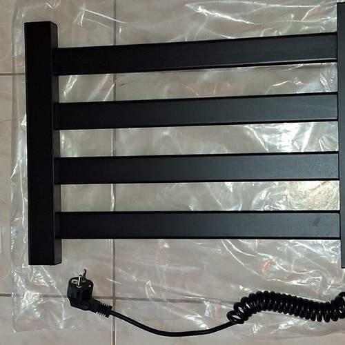 Electric Towel Warmer Radiator Black Touch Screen IPX4 New
