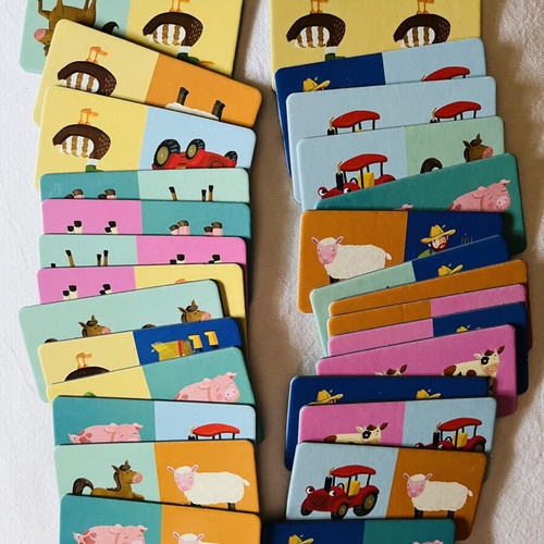 Boppi Farmyard Dominoes like new, 28 pieces, 2-4 players, ages 3+