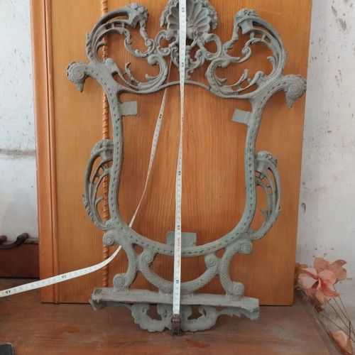 Cast iron mirror frame
