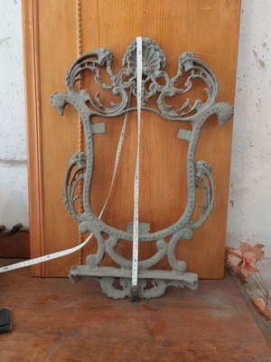 Cast iron mirror frame
