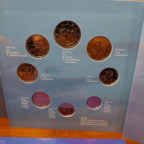 Triple official Finland euro set 1999-2000-2001 new