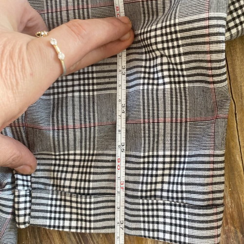 The Παντελόνι Cigarette high-waisted plaid pants with belt size S like new