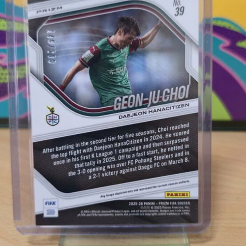 Geon-Ju Choi Panini Prizm card like new