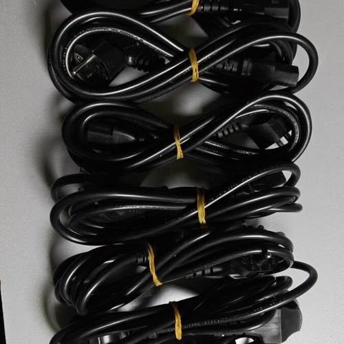 Cables for PC monitors printers like new, 7 pcs, classic 3pin to shuko