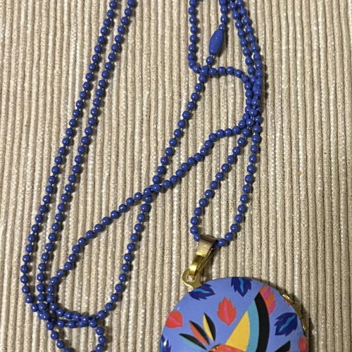 Frida Kahlo necklace like new, multicolor, 50cm chain
