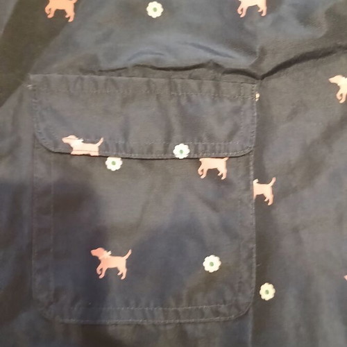 Gymboree Kids' Rain Jacket like new, size L, navy with pink