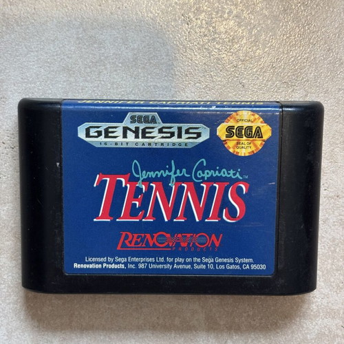 Jennifer Capriati Tennis Sega Genesis game