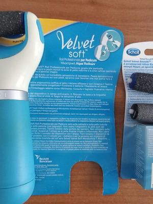 Ηλεκτρική λίμα ποδιών Scholl Velvet Soft με 2 ανταλλακτικά roll-on