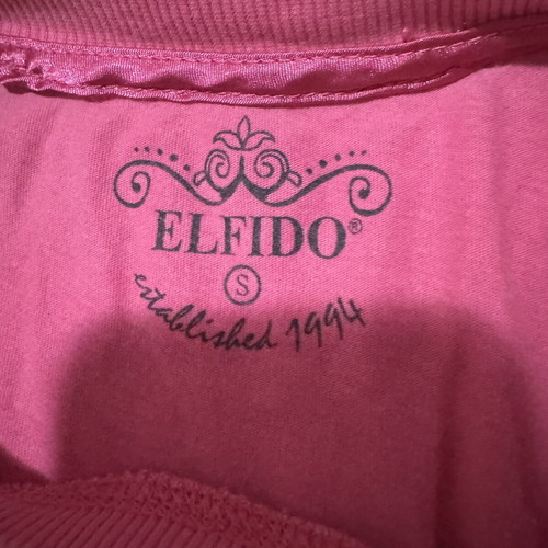 Womens pink tshirt Elfido size S like new