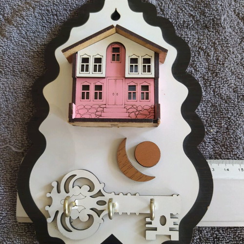 Key holder house used for keys or kitchen towels