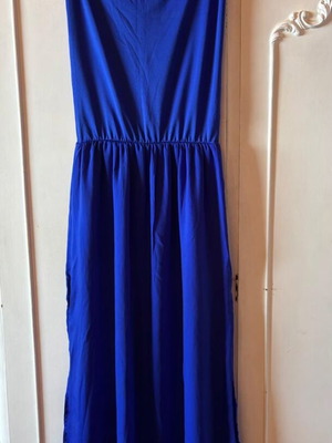 Maxi φόρεμα strapless μπλε Calzedonia σαν καινούργιο