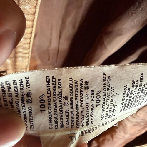 Vintage leather coat 100% genuine leather used, Medium, Inditex