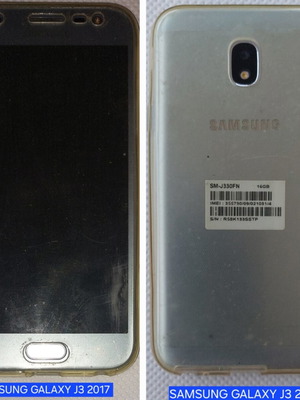 Samsung Galaxy J3 smartphone, 16GB, dual SIM, silver