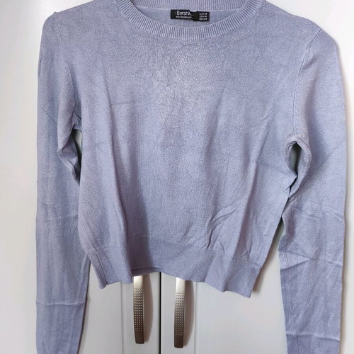 Bershka crop sweater like new, turquoise