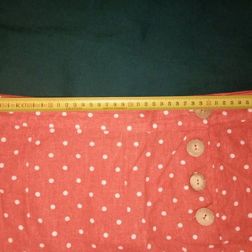 Stradivarius culotte summer used, M/L, coral polka dot