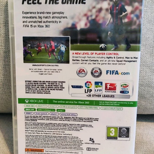 FIFA 15 Xbox 360 used, without original cover