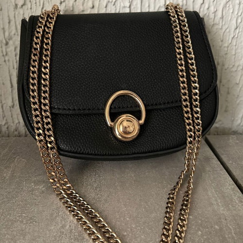 Mango shoulder and crossbody bag like new, black and gold