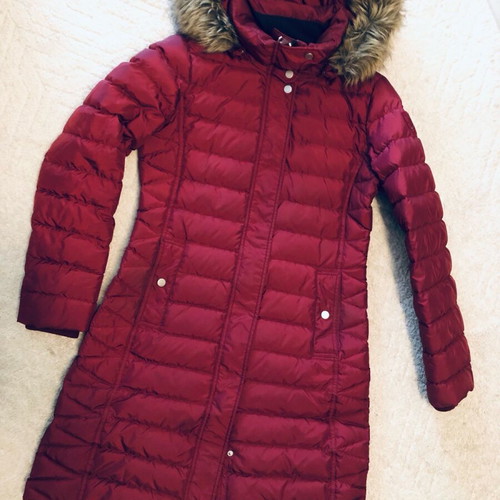 Tommy Hilfiger women's long jacket like new, size S, red
